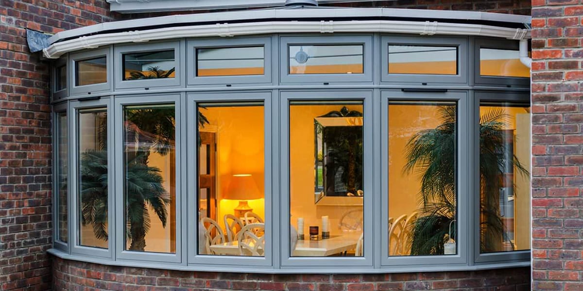 6 panel aluminium windows