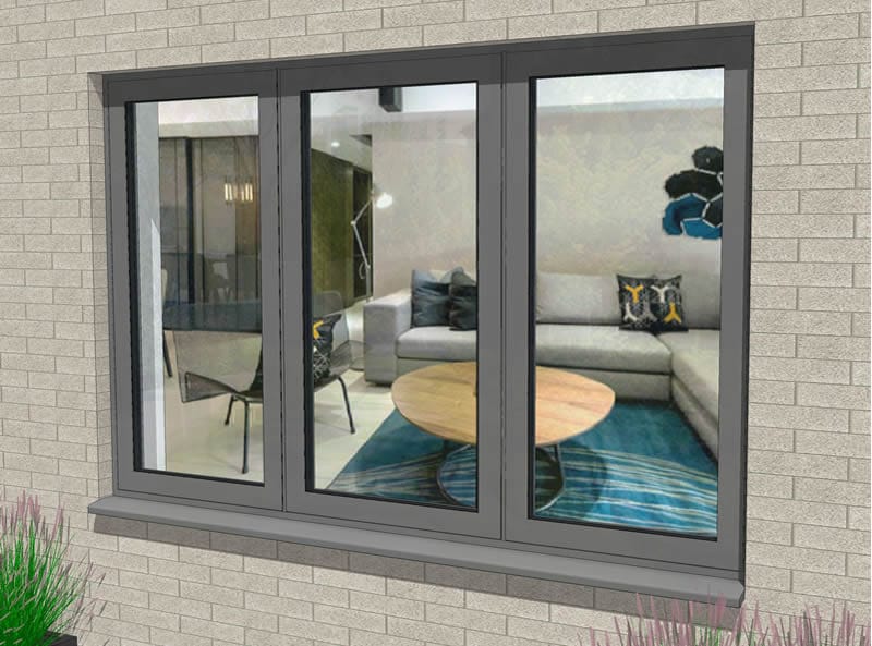 3 panel casement windows